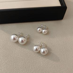 足银耳饰 10/14/16mm素珠冷白光999足银小灯泡素珠耳钉 高档礼盒