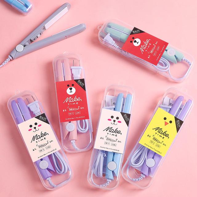 迷你卷发棒直发器便携式直发夹直卷两用夹板居家日用蓬松刘海夹板