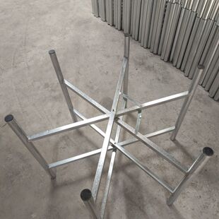 简易六脚可折叠桌脚桌架台脚通用餐桌脚支架大圆桌架子