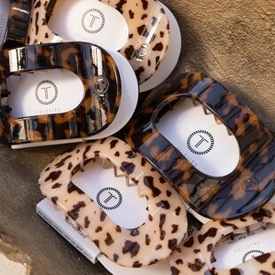 TELETIES扁平圆形发夹女大号后脑勺发抓高级感发量多鲨鱼夹发卡