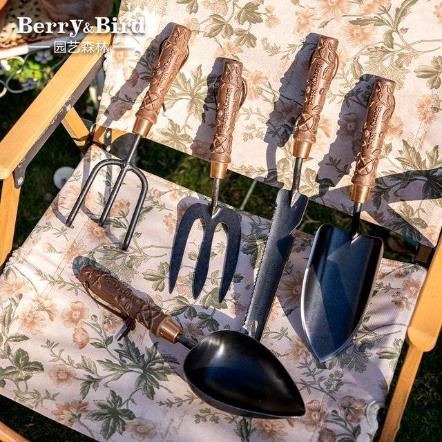 Berry&Bird园艺森林北欧手铲不锈钢皮黑木家用种花工具挖土小铲子,鲜花速递/花卉仿真/绿植园艺,铲子,淘宝优惠券,粉丝福利购,淘宝优惠卷