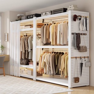 货架衣柜家用卧室开放式衣帽间简易挂衣架diy衣橱衣架多层置物架