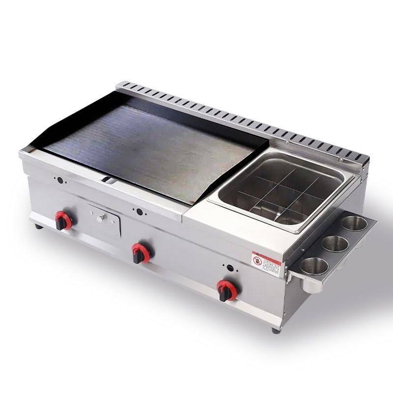 商用燃气扒炉油炸组合一体机多功能油炸锅煤气铁板烧鱿鱼手抓饼机,厨房电器,扒炉/铁板烧/手抓饼炉,淘宝优惠券,粉丝福利购,淘宝优惠卷