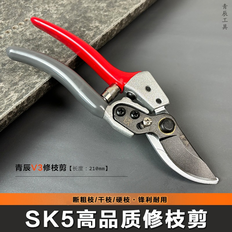 青辰家用修枝剪园艺修剪工具SK5树剪省力粗枝剪刀剪子多功能果剪
