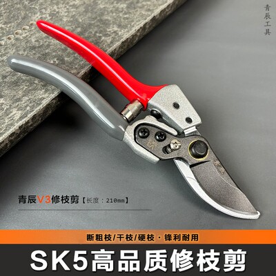 青辰家用修枝剪园艺修剪工具SK5树剪省力粗枝剪刀剪子多功能果剪