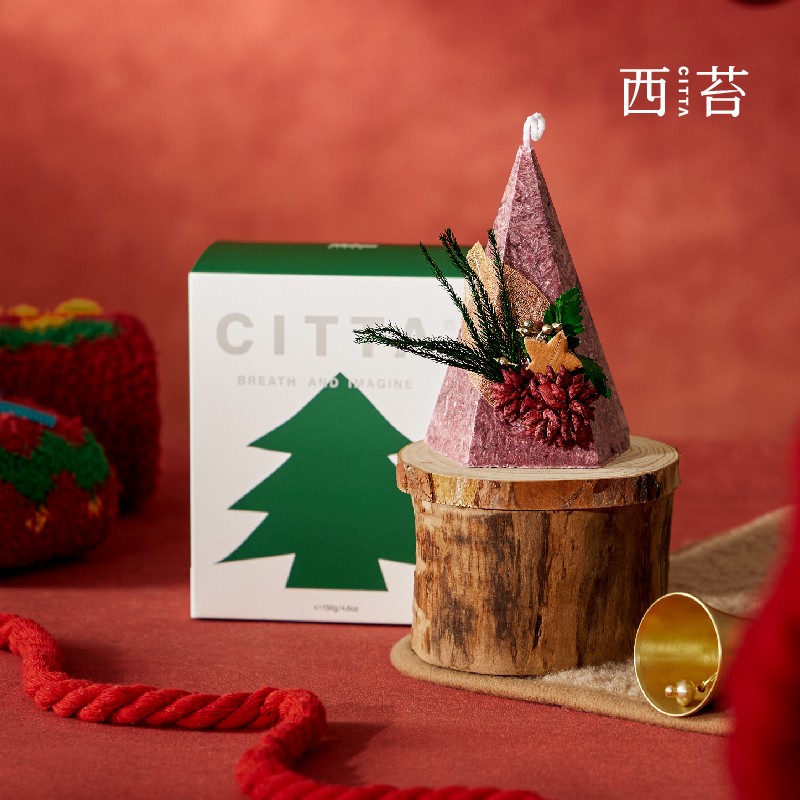 CITTA/西苔 冬日恋歌 圣诞树香薰蜡烛 简装 节日送礼香氛氛围摆件