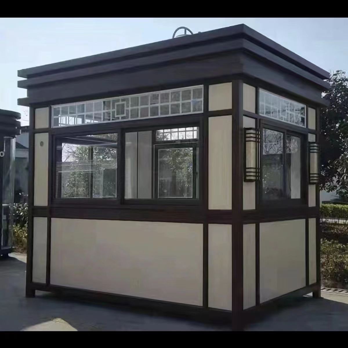 保安亭户外岗亭值班室门卫值班室治安亭真石漆岗亭保安治安岗亭