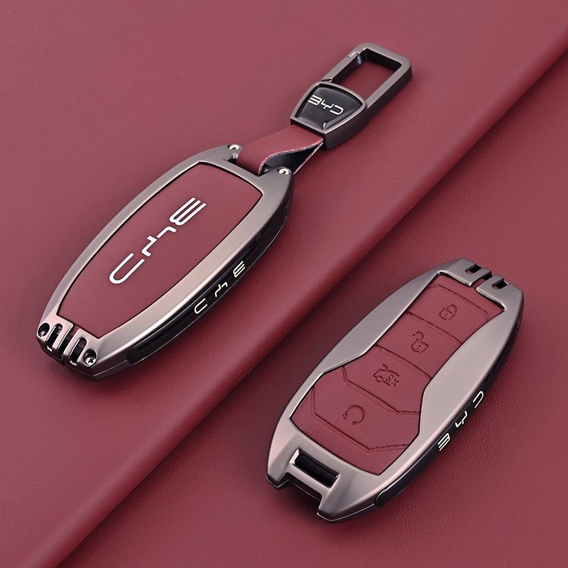 新款比亚迪宋l钥匙套唐dmi钥匙壳宋plusdm遥控钥匙包金属扣壳汉