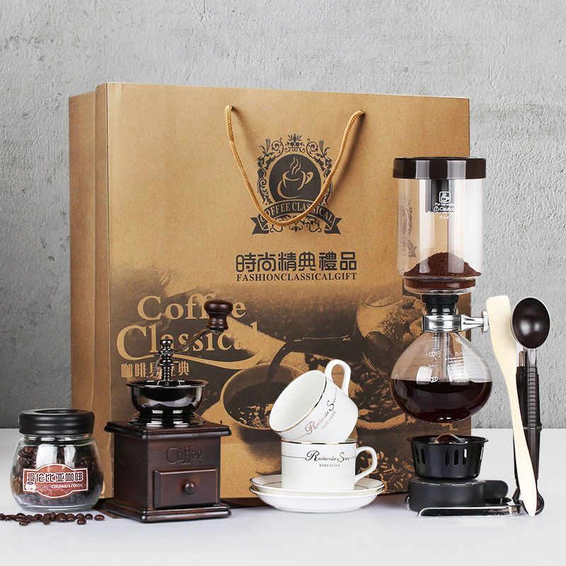 咖啡壶虹吸壶家用咖啡壶套装礼盒磨豆机手动煮咖啡机咖啡器具送礼