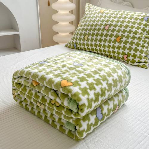 学生住校专用毛毯牛奶绒毛毯午休空调盖毯冬季超厚单人双人床单宿
