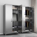 加厚304不锈钢更衣柜储物柜浴室员工多门多层衣柜多格鞋 柜定制