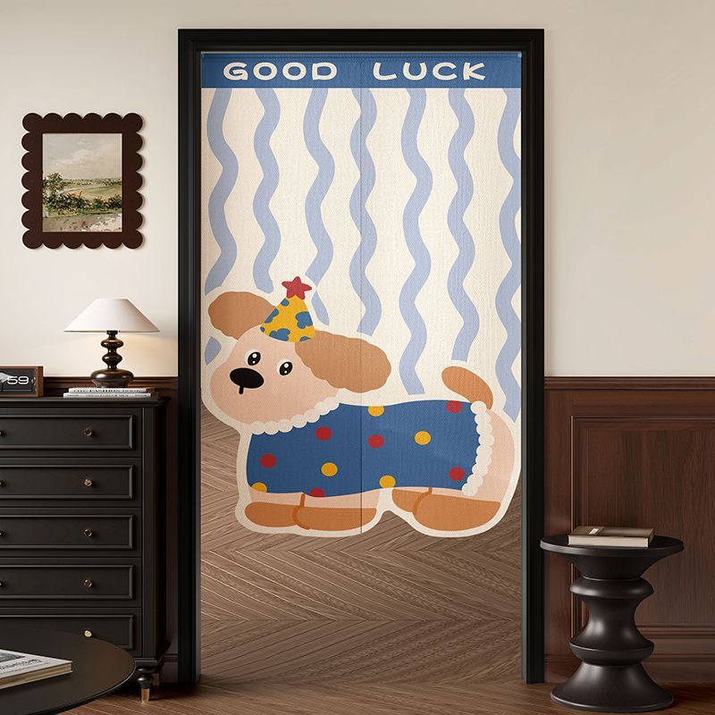 多巴胺小门帘卡通异形门帘卧室半帘防窥隐私遮挡隔断帘厨房卫生间