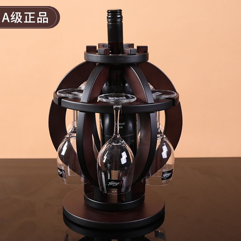 实木红酒架摆件欧式葡萄酒架木质倒挂酒杯架创意高脚杯架红酒架