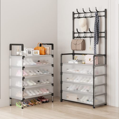 宅所鞋架子多层家用大容量防尘网红鞋架出租房收纳鞋柜门口置物架