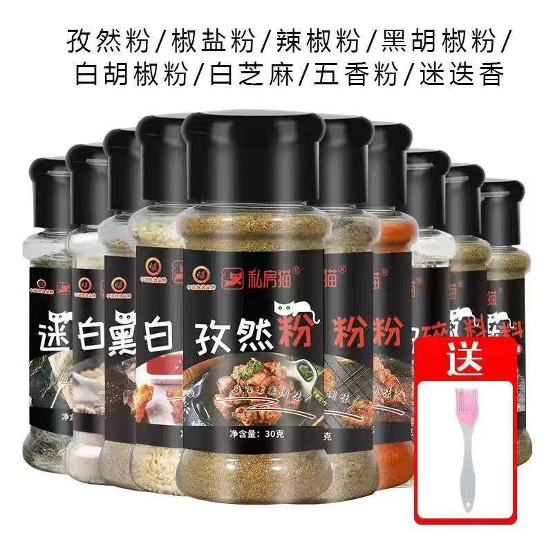 私房猫调味品椒盐粉孜然辣椒烧烤料蒜香五香白芝麻野餐烧烤烤肉