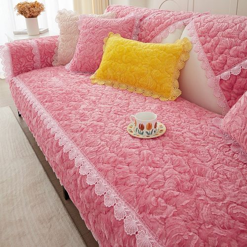 沙发垫冬天加厚防滑玫瑰绒布艺简约现代毛绒欧式皮沙发套罩巾机洗