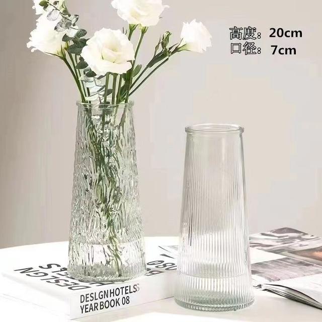 【两只装】玻璃花瓶家用时尚美观大气上档次