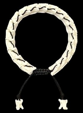 蟒骨手串打磨蛇骨天然文玩冷门原创手链简约定制饰品情侣高端