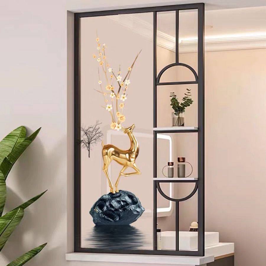 现代简约卫生间长虹钢化玻璃半墙小屏风干湿区洗手台客厅轻奢隔断