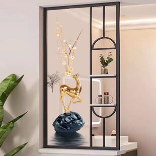 现代简约卫生间长虹钢化玻璃半墙小屏风干湿区洗手台客厅轻奢隔断