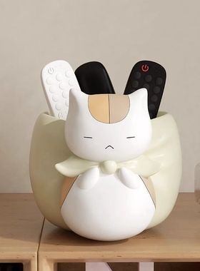 床头柜上放的收纳盒客厅茶几玄关桌面空调杂物收纳盒卡通装饰品搬