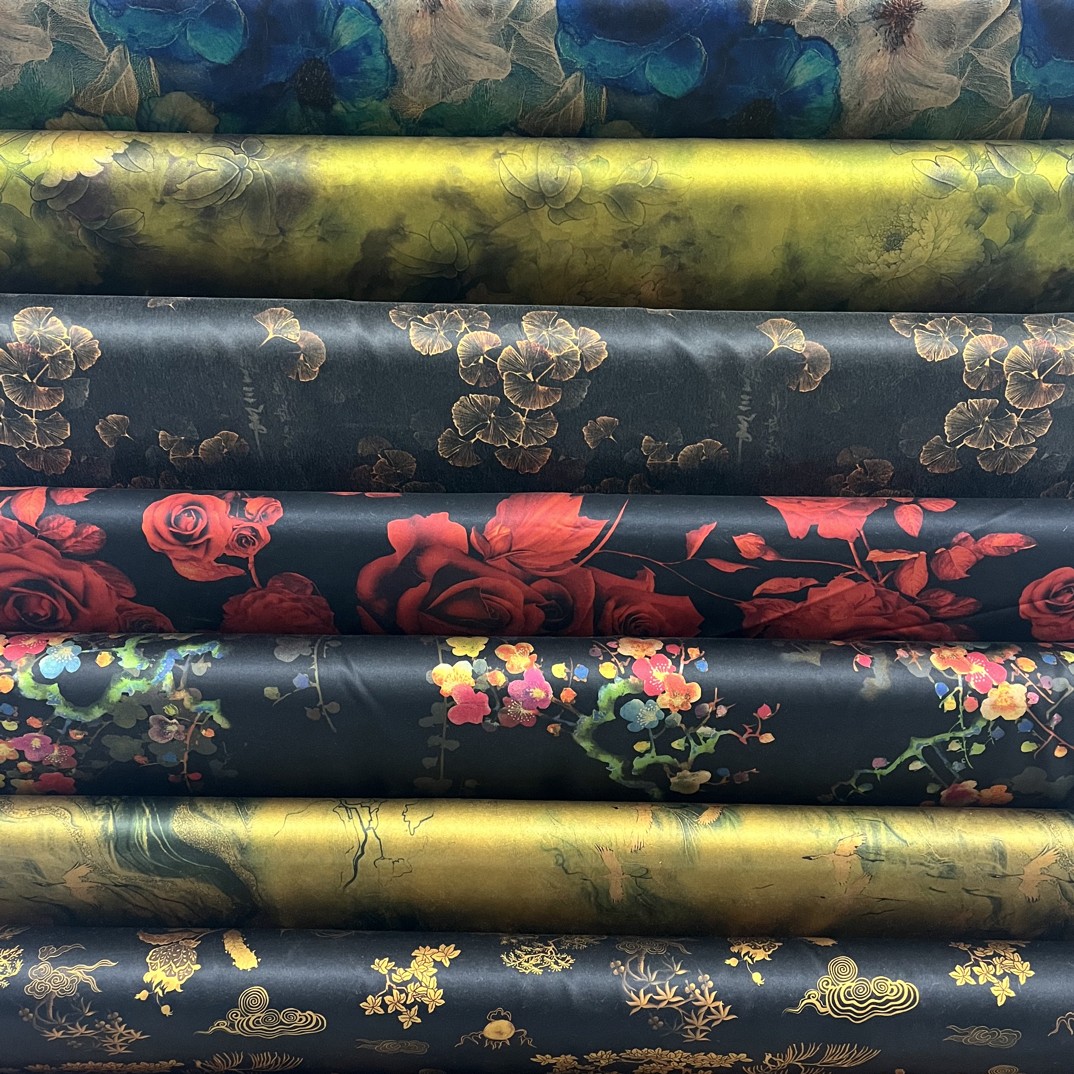 亿硕国风桑蚕丝香云纱面料半定制不支持7天无理由