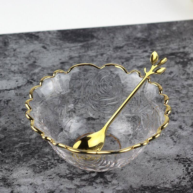 金边特别好看大汤碗燕窝碗精致玻璃糖水碗家用花边碗美容院甜品碗,餐饮具,玻璃餐具套装,淘宝优惠券,粉丝福利购,淘宝优惠卷