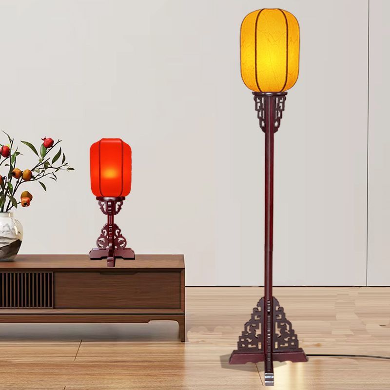 中式仿古落地灯禅意实木制客厅卧室餐厅墙角床头复古路引立式宫灯
