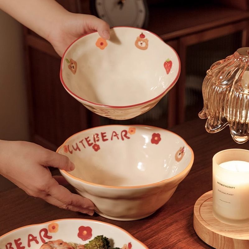 稀奇古怪的碗陶瓷七英寸面碗个人专用精致面条碗高颜值泡面碗釉下