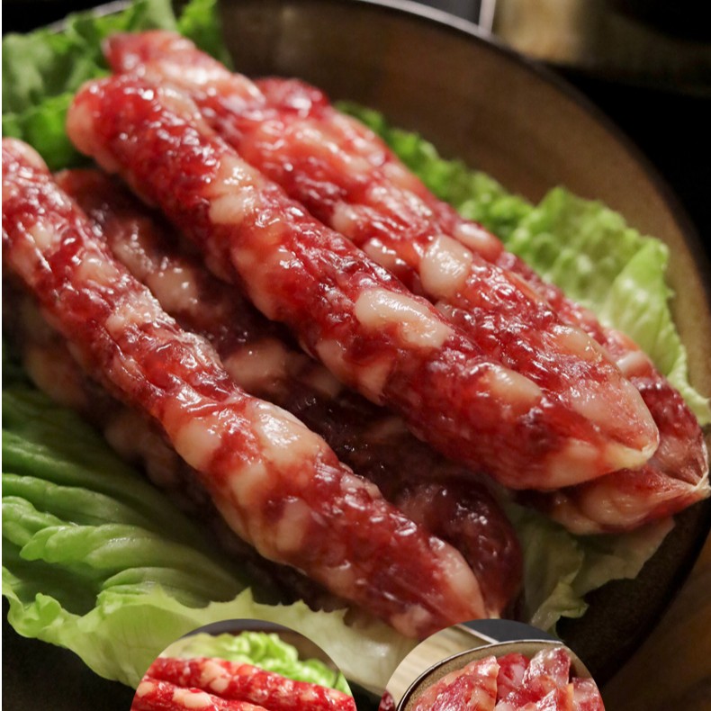 美康猪肉哥脆皮三七腊肠传统三肥七瘦广式腊肠胶原蛋白猪肠衣