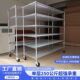 镀铬线网货架可带轮移动多层置物架仓库家用加厚防静电商拣货车