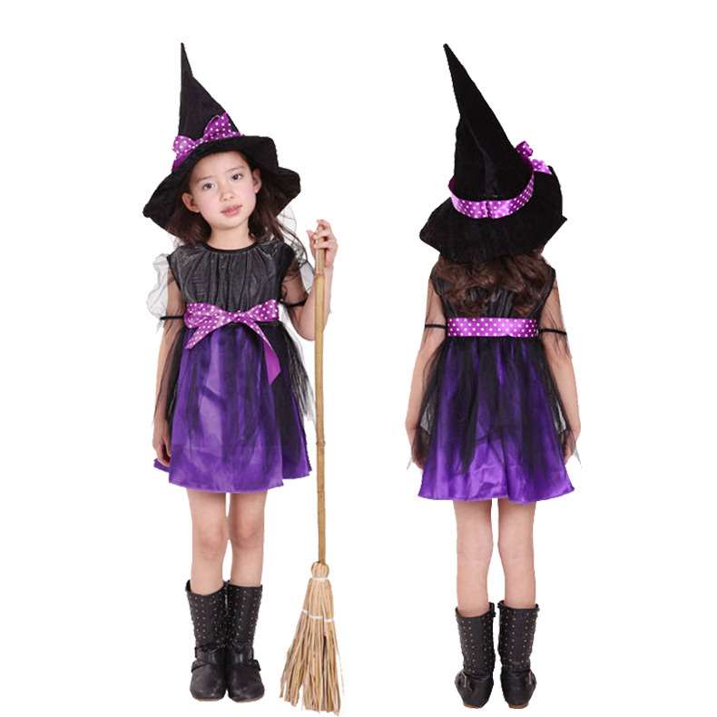 Playful mesh witch set Halloween character performance dress