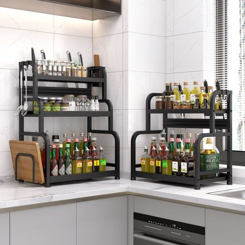 居厨厨置物架厨房台面多功能调料架用品刀架筷子收纳家用大全多层