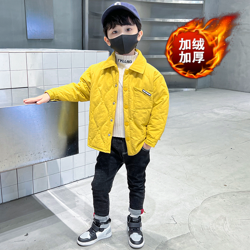 男童外套轻薄棉衣2025冬季新款外套衣服儿童棉服夹棉衬衫洋气加厚,童装/婴儿装/亲子装,棉袄/棉服,淘宝优惠券,粉丝福利购,淘宝优惠卷