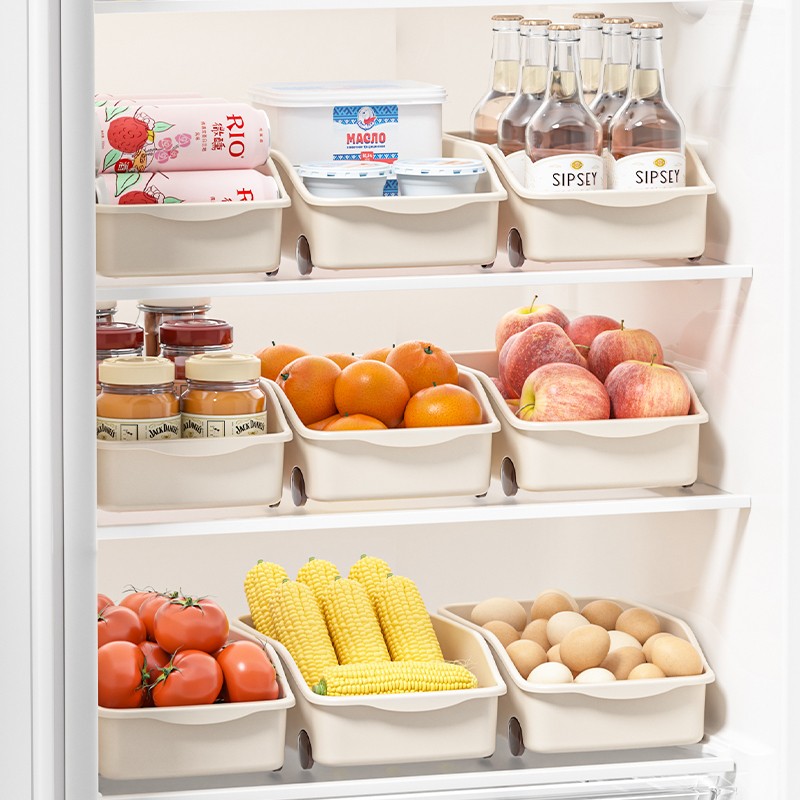 前朵多功能带滚轮收纳盒橱柜储物盒滑轮置物架塑料收纳盒折叠家用