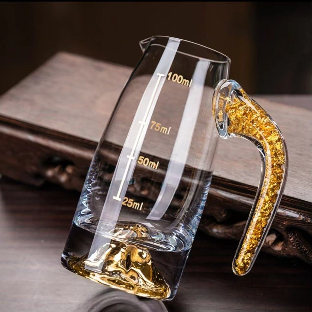 家用高档100ml白酒分酒器小号水晶玻璃酒盅白酒杯