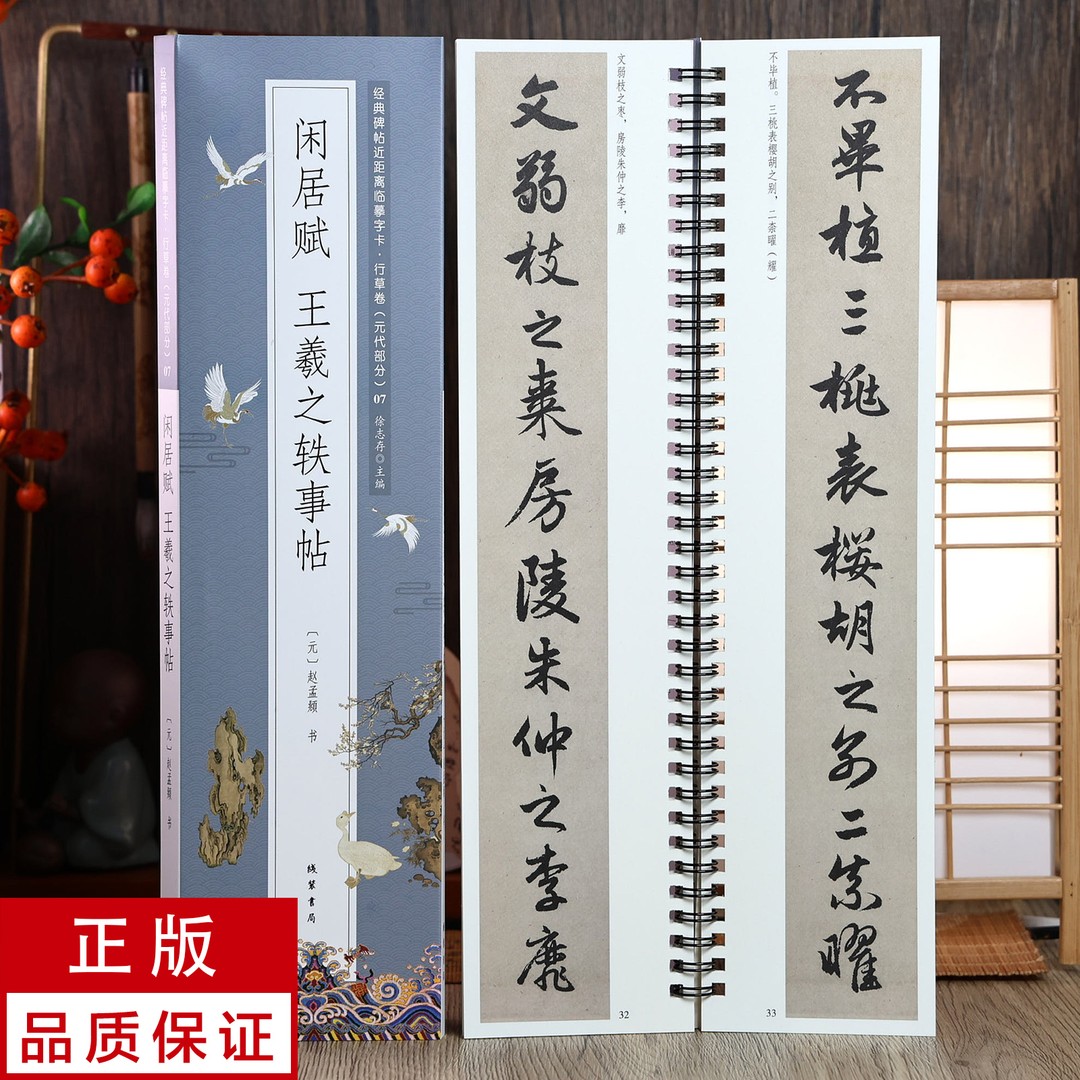 赵孟頫行书闲居赋 王羲之轶事帖 静文轩近距离临摹字帖