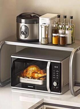 JX厨房置物架微波炉落地家用金属置物架