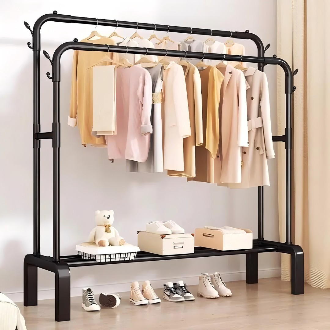 衣架子落地式挂衣服架子卧室晾衣架室内落地衣架出租屋简易衣帽架