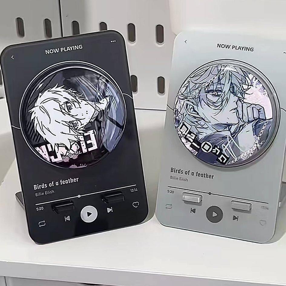 唱片CD吧唧托同人动漫亚克力吧唧展示架ins音乐播放器多功能谷美