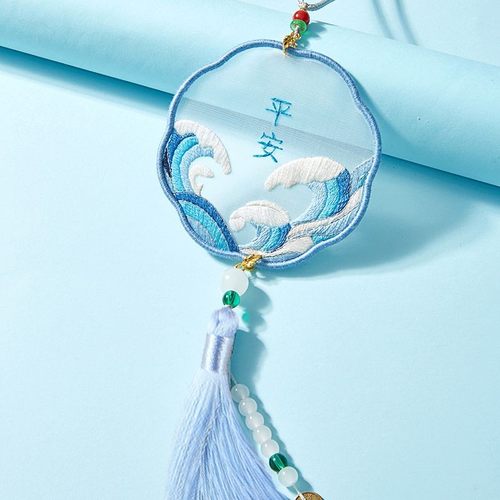 七夕节情人节刺绣平安符挂件车内车挂手工diy材料包520送男友礼物