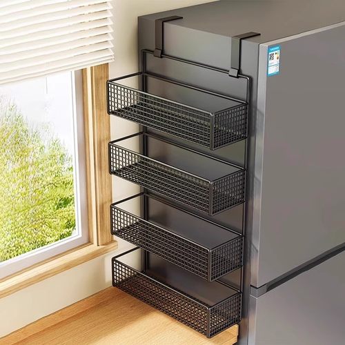 冰箱置物架侧收纳厨房多功能调料品侧面多层挂式挂钩侧边侧壁挂架