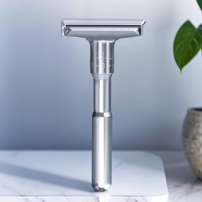 名士剃须刀手动刮胡刀男士可调锋利度水洗老式胡须剃头双面刀架