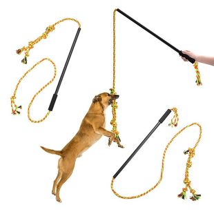 训狗工具马犬逗引杆训犬挑逗杆逗狗棒马犬训练用品训狗绳结玩具