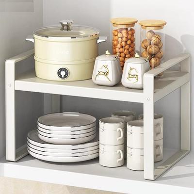 居厨厨厨房置物架可伸缩台面橱柜隔板分层架柜内调料收纳家用桌面