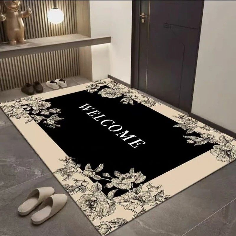 【100*70cm】潮流新款大入户水晶绒客厅卧室地毯地垫可随意剪裁