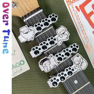 电吉他配饰可爱小猫咪变调夹乐器装饰电贝斯尤克里里塑料