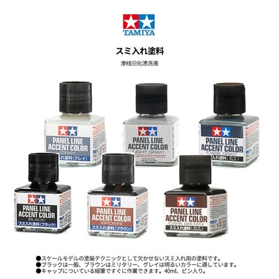 田宫TAMIYA渗线液旧化渍洗液高达模型渗线40ML87131-田宫渗线液