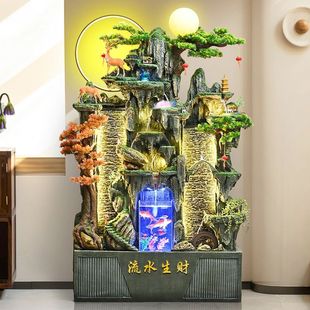 飾品擺件 假山流水噴泉魚缸客廳辦公室循環(huán)水生財風水輪景觀開業(yè)裝