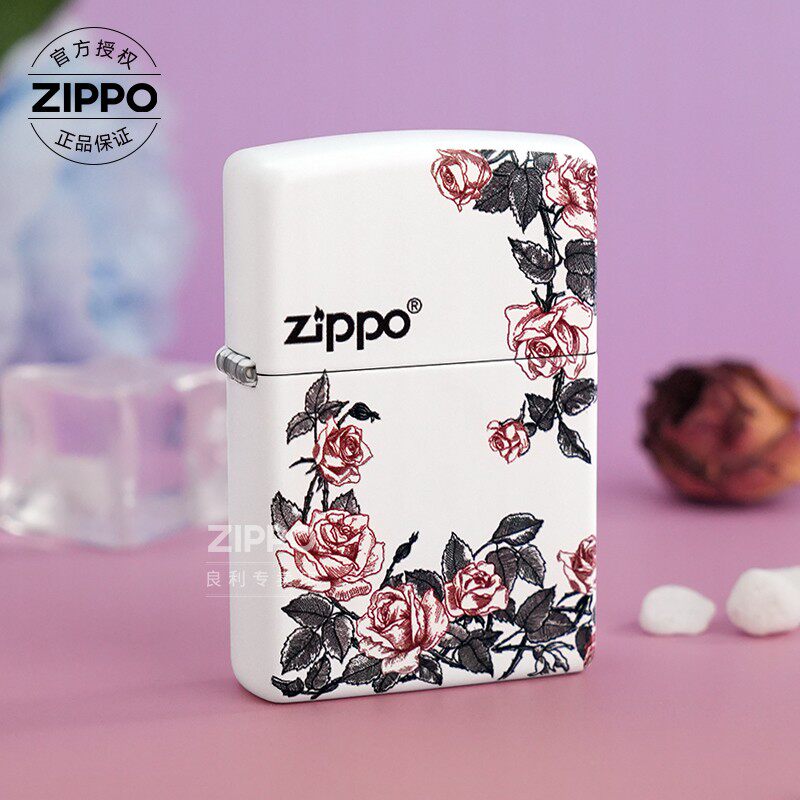 ZIPPO/之宝正品 防风打火机玫瑰蔷薇男女友礼物纪念生日 DYJ1